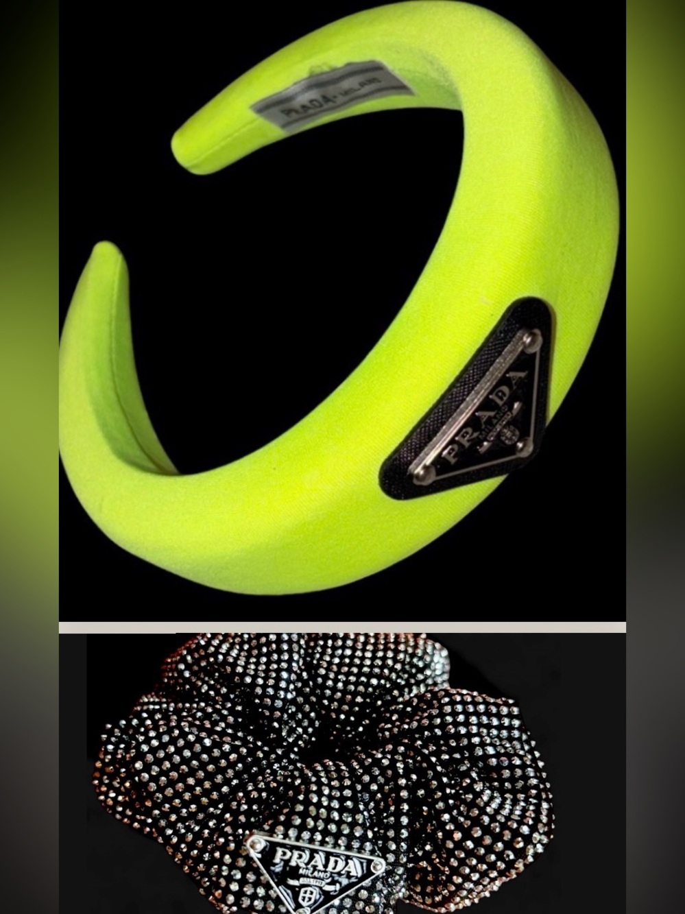 🪩💚 🆕 2 Pc Hair BUNDLE! 1 Studded Scrunchie + 1 Padded headband 👱🏽‍♀️